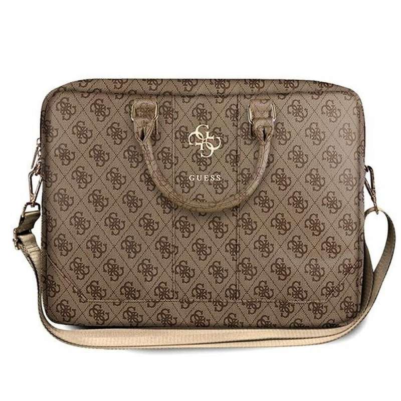 SPOTT-GR GUESS 4G Big Logo UpTown - Τσάντα Ώμου / Χειρός για Laptop 16 Ιντσών (GUCB15G4GFBR) - Καφέ