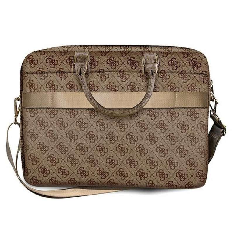 SPOTT-GR GUESS 4G Big Logo UpTown - Τσάντα Ώμου / Χειρός για Laptop 16 Ιντσών (GUCB15G4GFBR) - Καφέ