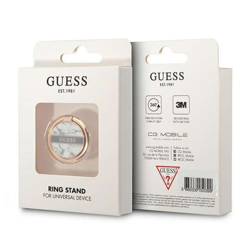 SPOTT-GR GUESS 4G Ring Stand - Δαχτυλίδι Κρατήματος Κινητού σε Άσπρο Χρώμα