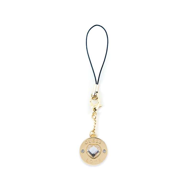 SPOTT-GR GUESS Charms - Διακοσμητικό Κόσμημα Κινητού σε Χρυσό Χρώμα (Heart Diamond Charm with Rhinestones)