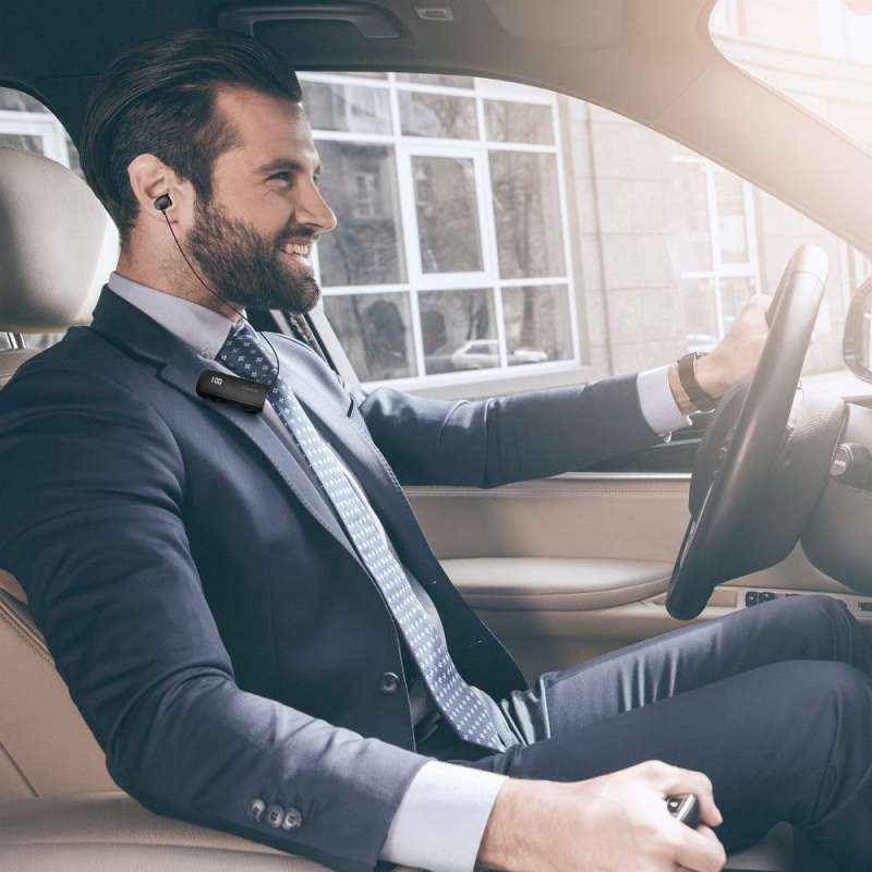 SPOTT-GR Forcell F-Audio Drive - Ακουστικό Bluetooth με ENC (Ακύρωση Θορύβου) , Κλιπ & Δόνηση - Μαύρο