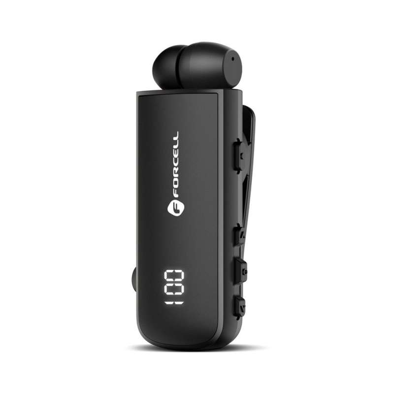 SPOTT-GR Forcell F-Audio Drive - Ακουστικό Bluetooth με ENC (Ακύρωση Θορύβου) , Κλιπ & Δόνηση - Μαύρο