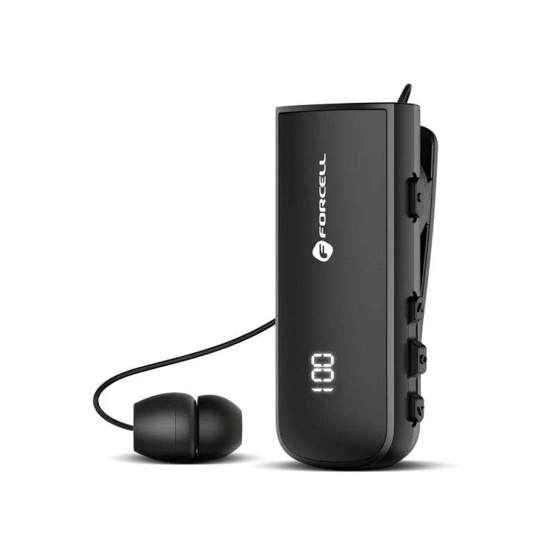 SPOTT-GR Forcell F-Audio Drive - Ακουστικό Bluetooth με ENC (Ακύρωση Θορύβου) , Κλιπ & Δόνηση - Μαύρο