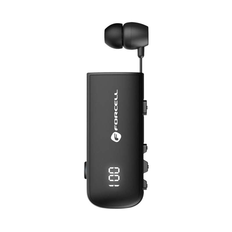 SPOTT-GR Forcell F-Audio Drive - Ακουστικό Bluetooth με ENC (Ακύρωση Θορύβου) , Κλιπ & Δόνηση - Μαύρο