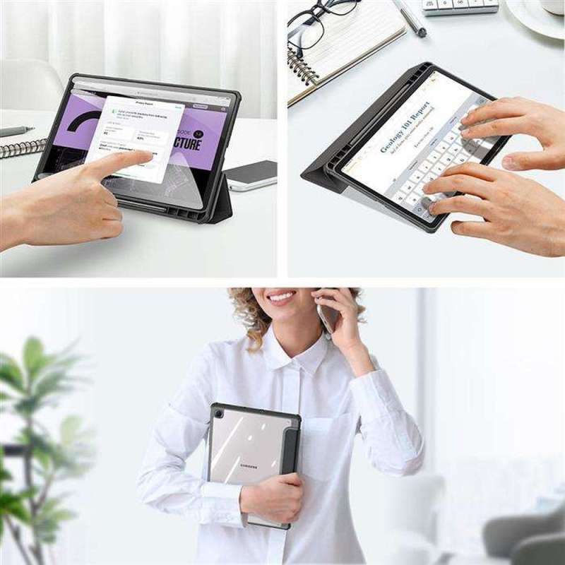 SPOTT-GR Dux Ducis Toby - Θήκη με Υποδοχή Στυλό για Samsung Tab S6 Lite σε Μαύρο Χρώμα