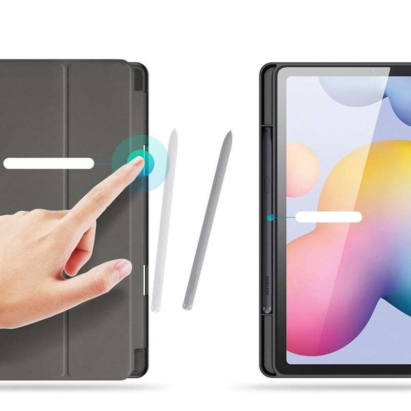 SPOTT-GR Dux Ducis Domo - Θήκη με Υποδοχή Στυλό για Samsung Galaxy Tab S6 Lite σε Μαύρο Χρώμα
