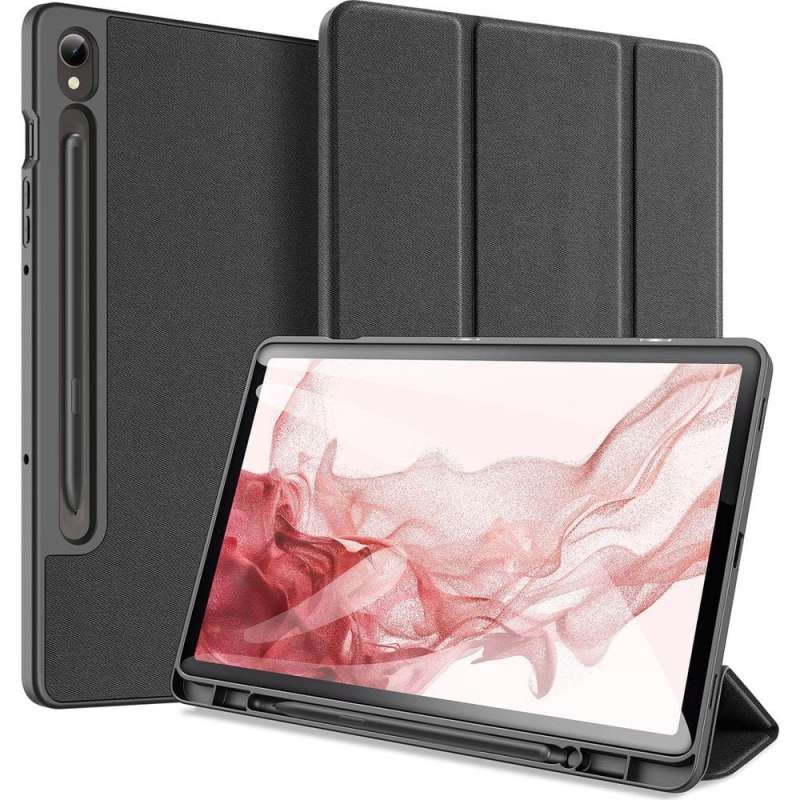 SPOTT-GR Dux Ducis Domo - Θήκη με Υποδοχή Στυλό για Samsung Galaxy Tab S9 σε Μαύρο Χρώμα