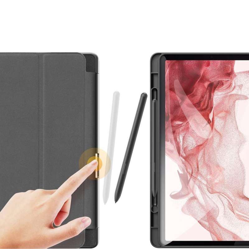 SPOTT-GR Dux Ducis Domo - Θήκη με Υποδοχή Στυλό για Samsung Galaxy Tab S9 σε Μαύρο Χρώμα