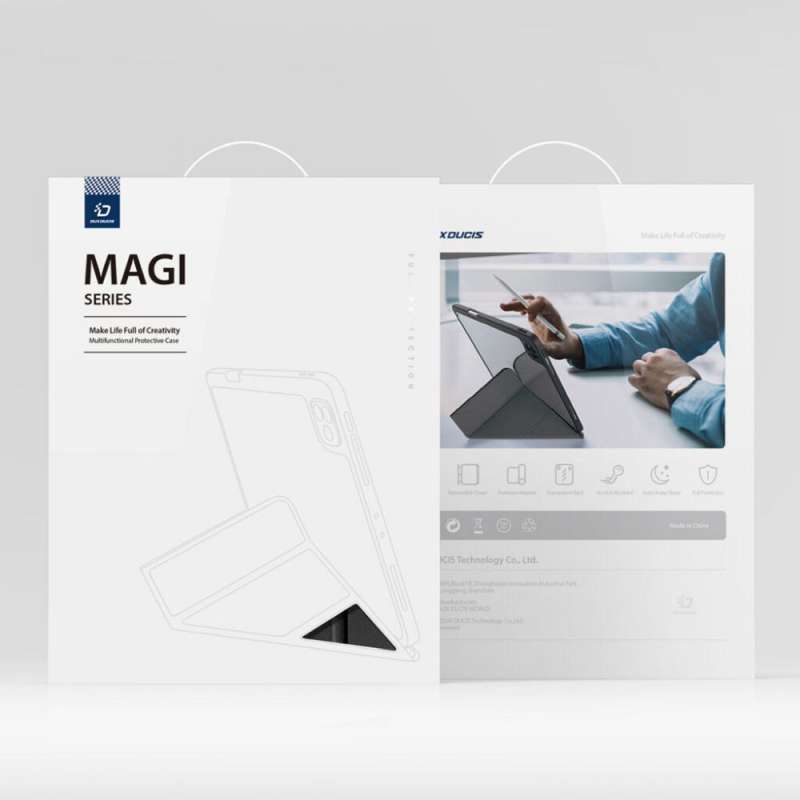SPOTT-GR Dux Ducis Magi - Θήκη με Υποδοχή Στυλό για Apple iPad Pro 13 (2024) σε Μαύρο Χρώμα