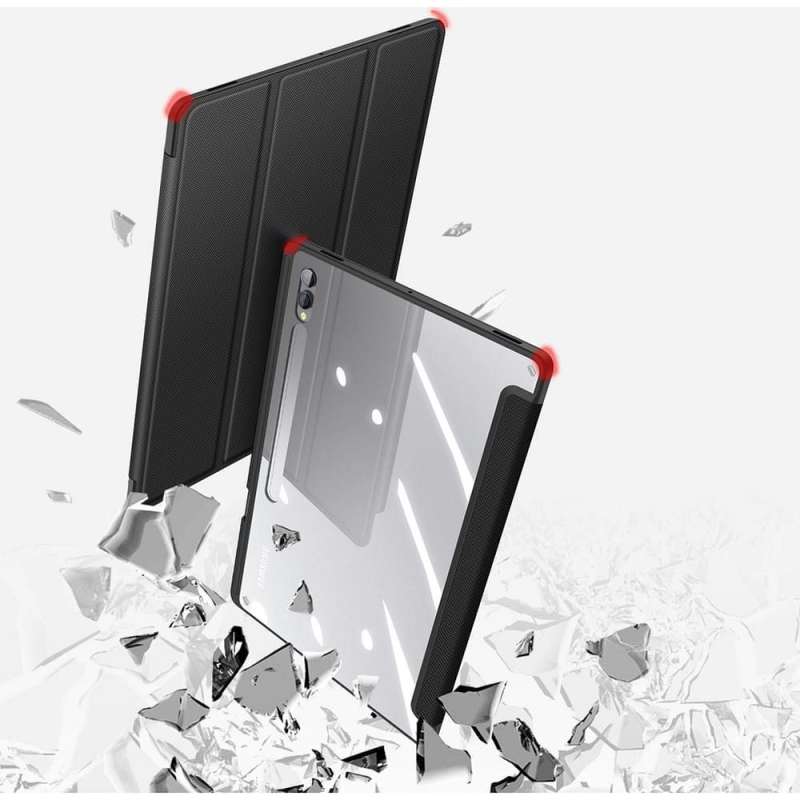 SPOTT-GR Dux Ducis Toby - Θήκη με Υποδοχή Στυλό για Samsung Galaxy Tab S8 Ultra / S9 Ultra / S10 Ultra σε Μαύρο Χρώμα