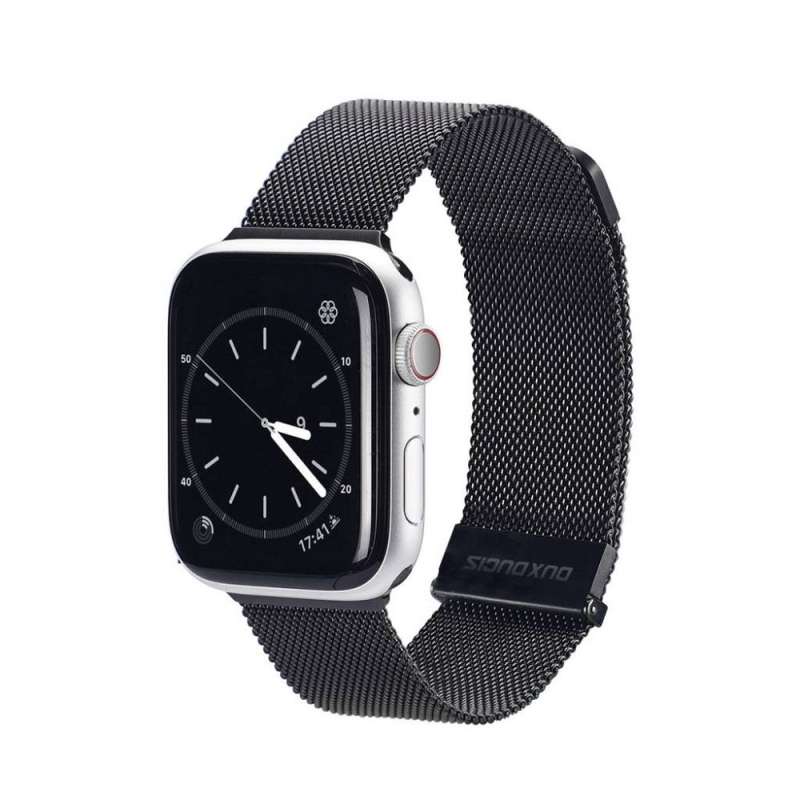 SPOTT-GR Dux Ducis Milanese Stainless Steel - Λουράκι για Apple Watch 38 / 40 / 41mm σε Μαύρο Χρώμα
