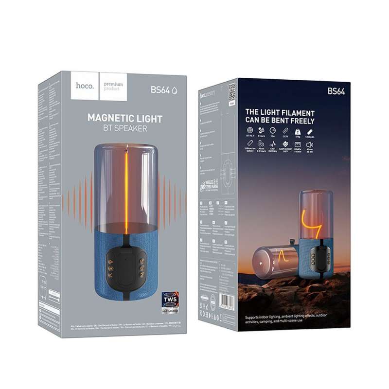 SPOTT-GR Hoco BS64 - Ηχείο Bluetooth με Ραδιόφωνο 5W σε Μπλε Xρώμα