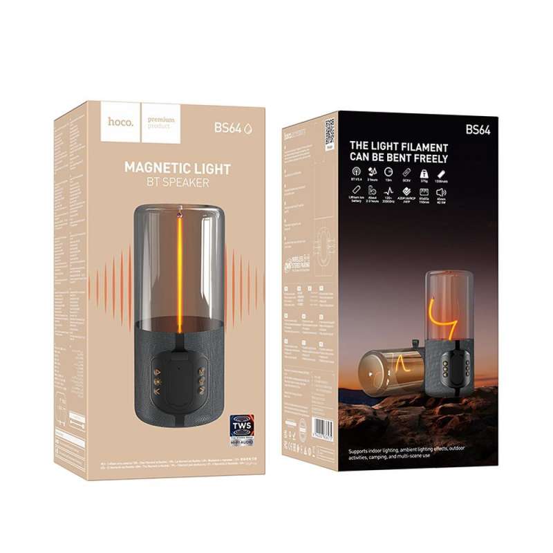SPOTT-GR Hoco BS64 - Ηχείο Bluetooth με Ραδιόφωνο 5W - Γκρι