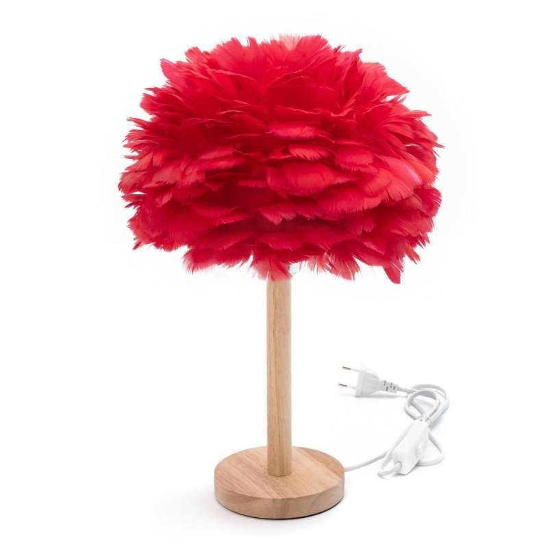 SPOTT-GR Art Deco Bedside Feather - Διακοσμητικό Φωτιστικό LED 110 Lumens σε Κόκκινο Xρώμα