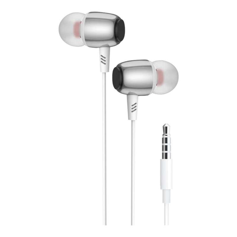 SPOTT-GR Blue Star M09 - Ενσύρματα In-Ear Ακουστικά με Καρφί 3.5mm και Μικρόφωνο 1.2m - Άσπρα