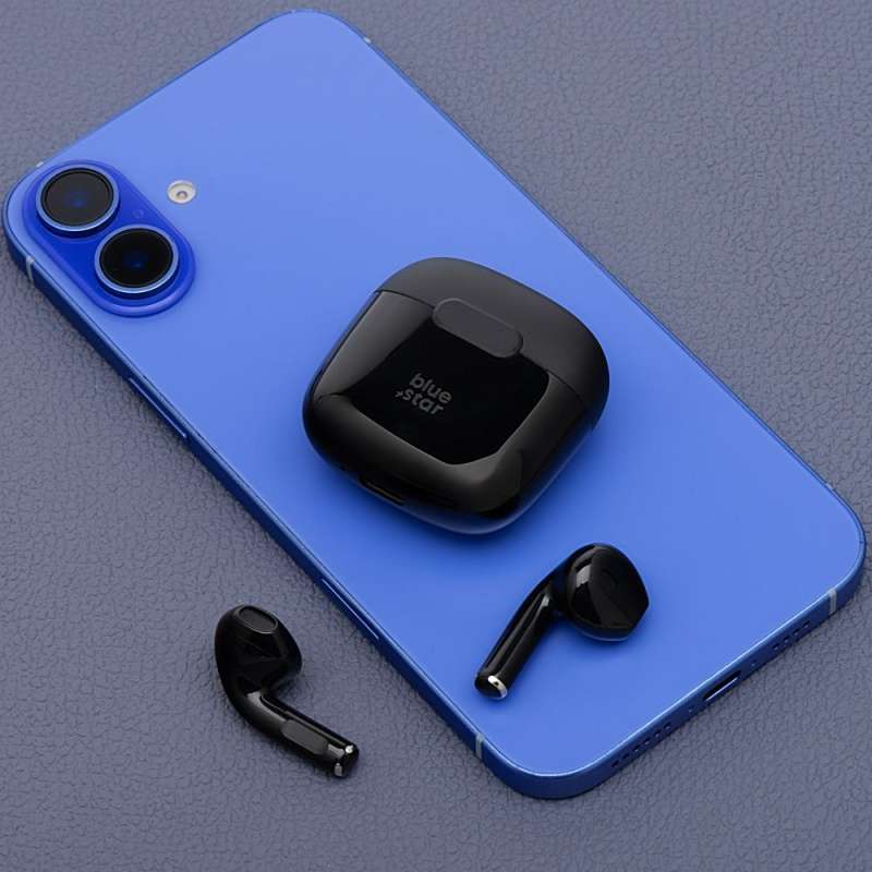 SPOTT-GR Blue Star FI7 - Ασύρματα In-Ear Ακουστικά Bluetooth σε Μαύρο Χρώμα
