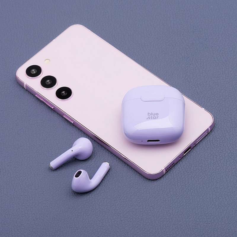 SPOTT-GR Blue Star FI7 - Ασύρματα In-Ear Ακουστικά Bluetooth σε Μωβ Xρώμα