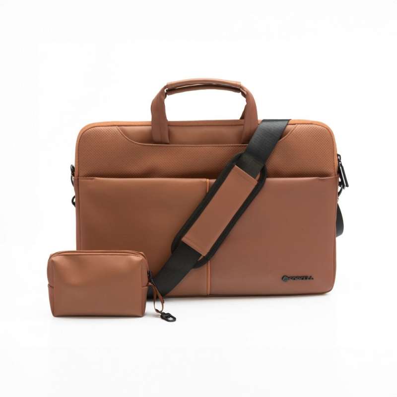 SPOTT-GR Forcell F-Protect Urban Style - Δερμάτινη Θήκη για Laptop 15.6 Ιντσών - Καφέ