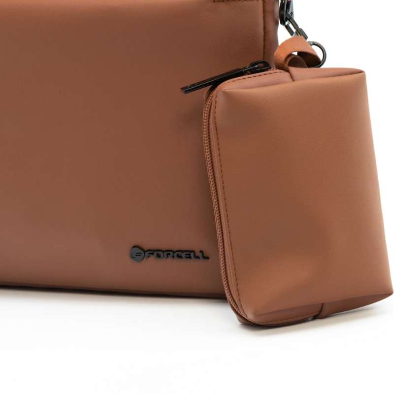 SPOTT-GR Forcell F-Protect Urban Style - Δερμάτινη Θήκη για Laptop 15.6 Ιντσών - Καφέ