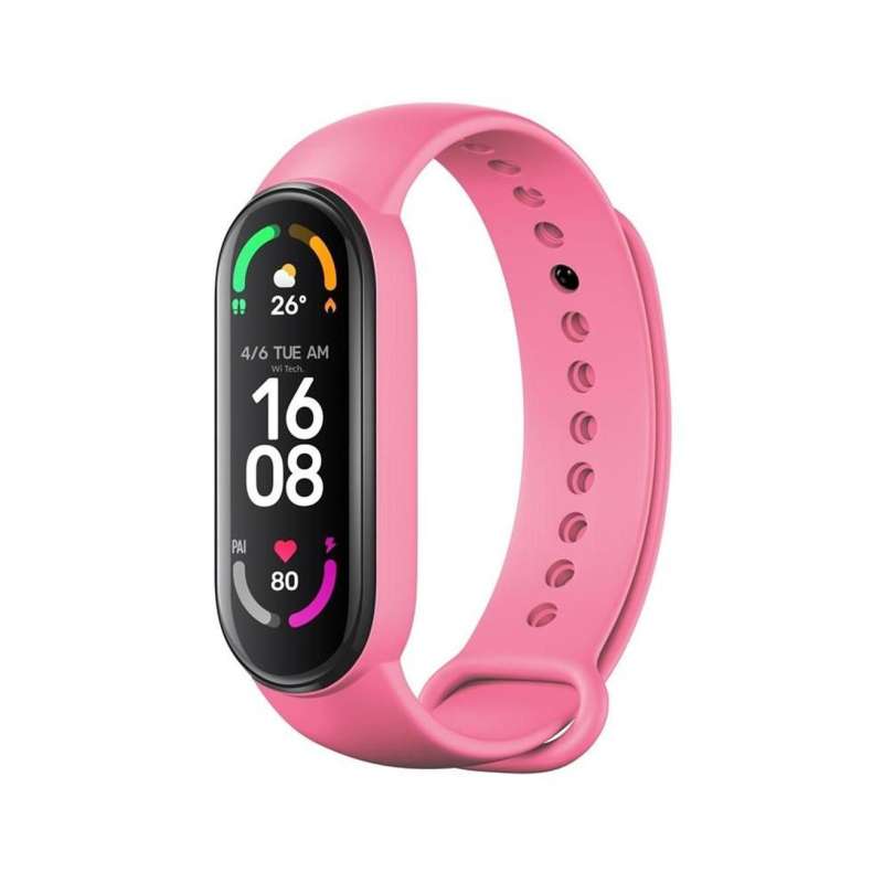 SPOTT-GR Λουράκι Σιλικόνης για Smartwatch για Xiaomi Mi Band 5 / 6 / 7 - Ροζ