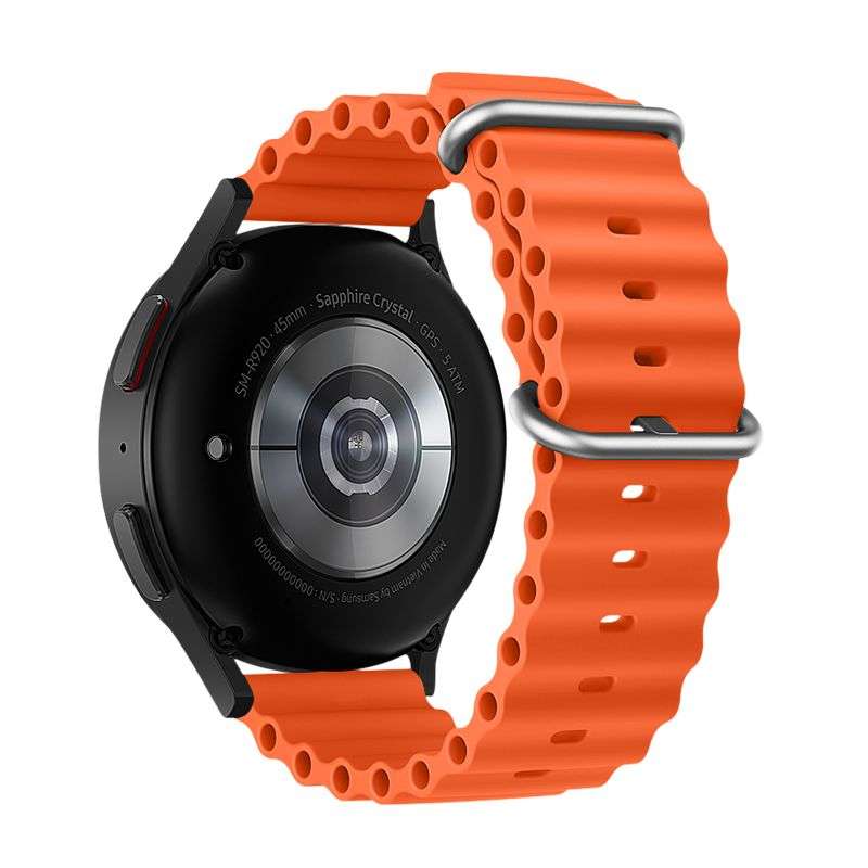 SPOTT-GR Forcell F-Design FS01 - Λουράκι Σιλικόνης για Samsung Galaxy Watch (Πλάτος Λουριού 20mm) - Πορτοκαλί