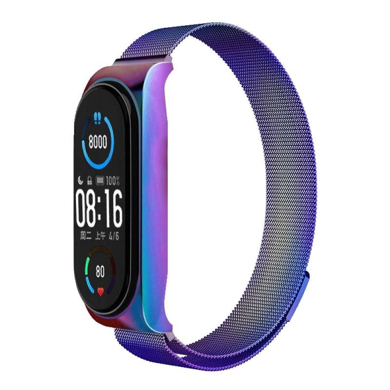 SPOTT-GR Μεταλλικό Λουράκι για Smartwatch για Xiaomi Mi Band 5 / 6 - Μωβ