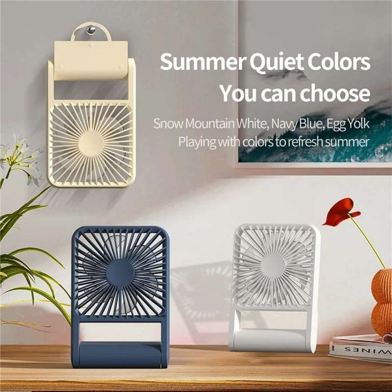 SPOTT-GR Desk Fan HX-123 - Επιτραπέζιος Φορητός Ανεμιστήρας σε Μπεζ Xρώμα