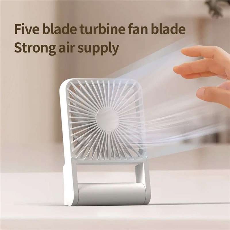 SPOTT-GR Desk Fan HX-123 - Επιτραπέζιος Φορητός Ανεμιστήρας σε Μπεζ Xρώμα