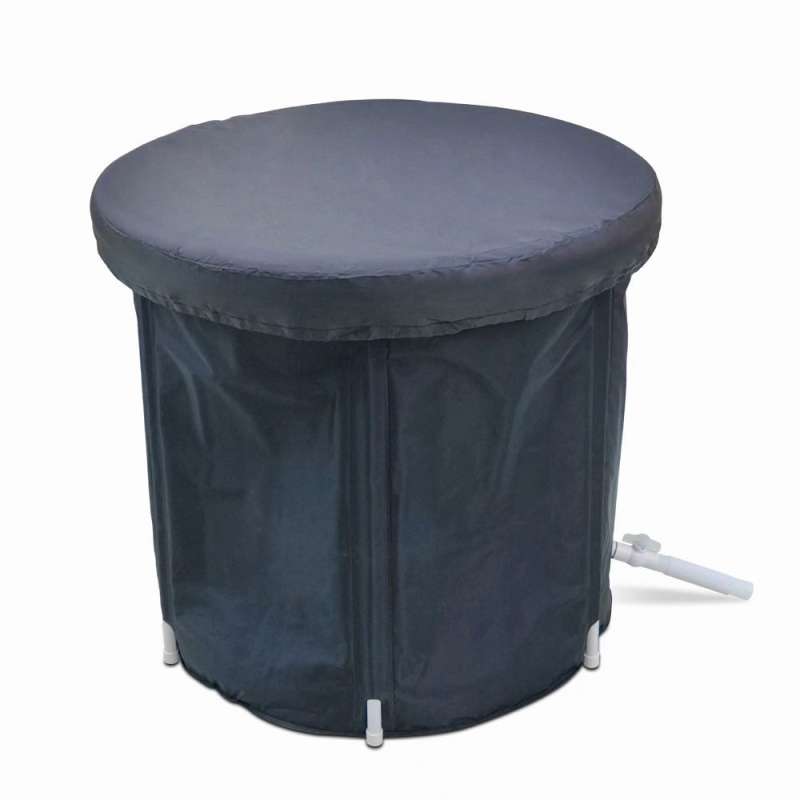 SPOTT-GR Πτυσσόμενη Φουσκωτή Μπανιέρα 75 x 75 cm σε Μαύρο Χρώμα