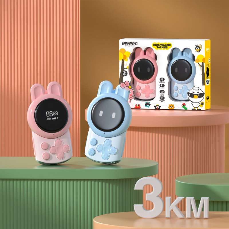SPOTT-GR Picocici K47 - Παιδικό Παιχνίδι Σετ Walkie-Talkie με Σχήμα Λαγουδάκι σε Μπλε Χρώμα