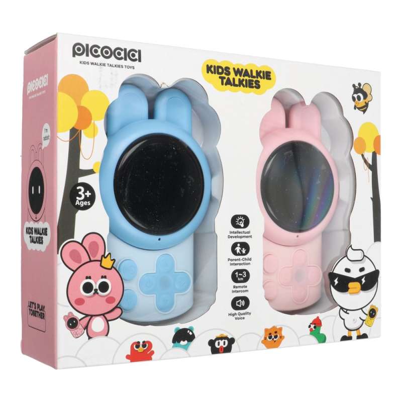 SPOTT-GR Picocici K47 - Παιδικό Παιχνίδι Σετ Walkie-Talkie με Σχήμα Λαγουδάκι σε Μπλε Χρώμα