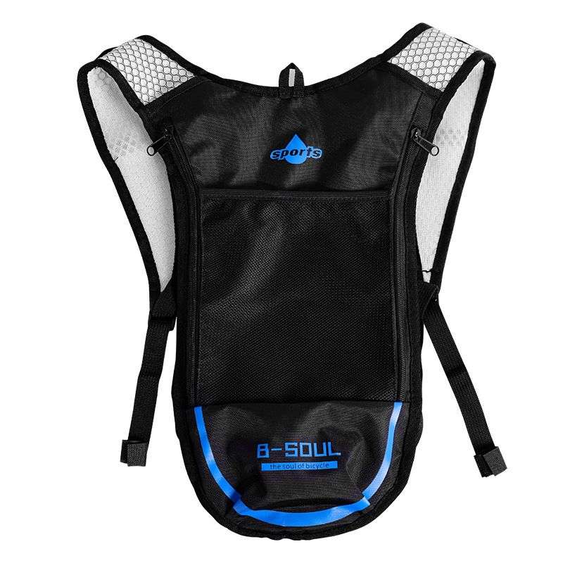 SPOTT-GR Cycling Bag - Τσάντα Πλάτης 2L με Λάστιχο για Παγούρι για Ποδηλάτες σε Μαύρο / Μπλε Xρώμα