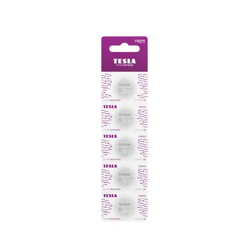 SPOTT-GR Tesla CR2016 Μπαταρία Λιθίου Ρολογιών / Motherboard κ.α. 3V 5άδα