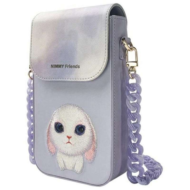 SPOTT-GR Nimmy Big Eyed Pet 2.0 (Rabbit) Kit - Σετ 3 σε 1 από Τσαντάκι Κινητού - Πορτοφόλι και GPS Locator σε Μωβ Χρώμα