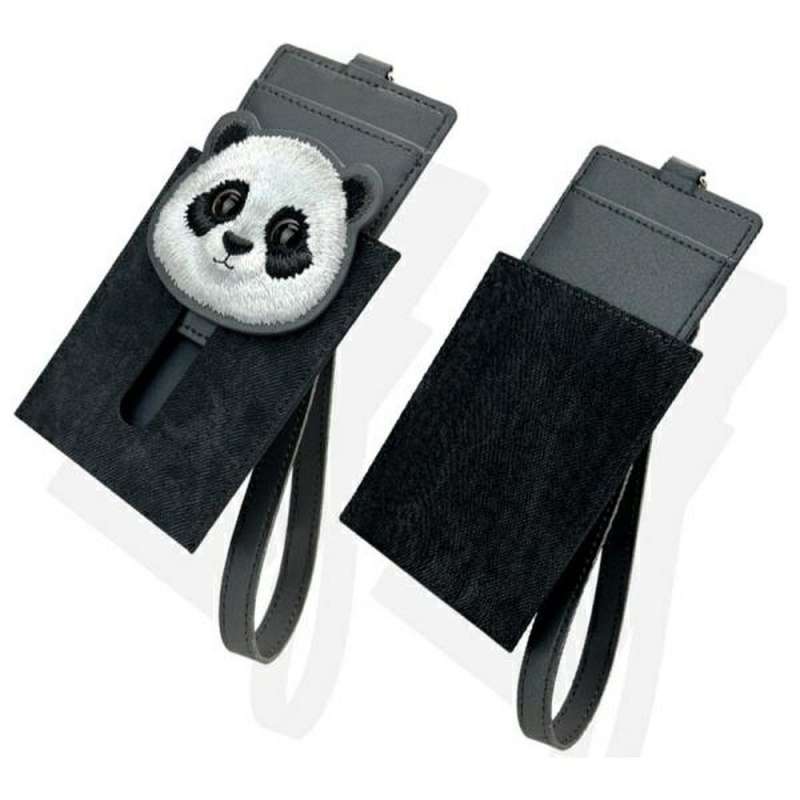 SPOTT-GR Nimmy Big Eyed Pet 2.0 (Panda) Kit - Σετ 3 σε 1 από Τσαντάκι Κινητού - Πορτοφόλι και GPS Locator σε Μαύρο Χρώμα
