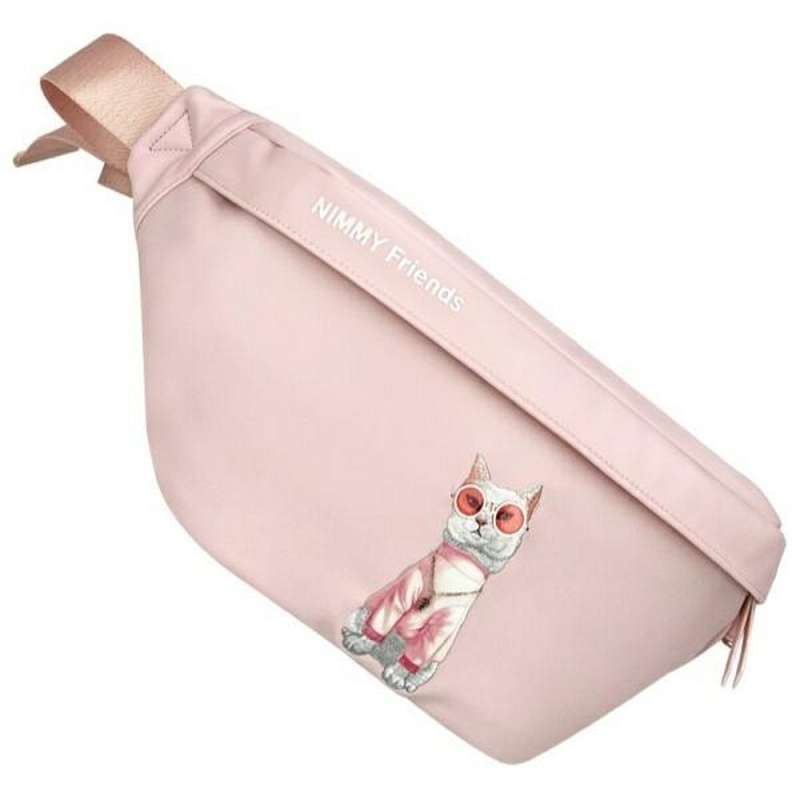 SPOTT-GR Nimmy Crossbody Cool Cat Glasses - Τσαντάκι Μέσης σε Ροζ Xρώμα