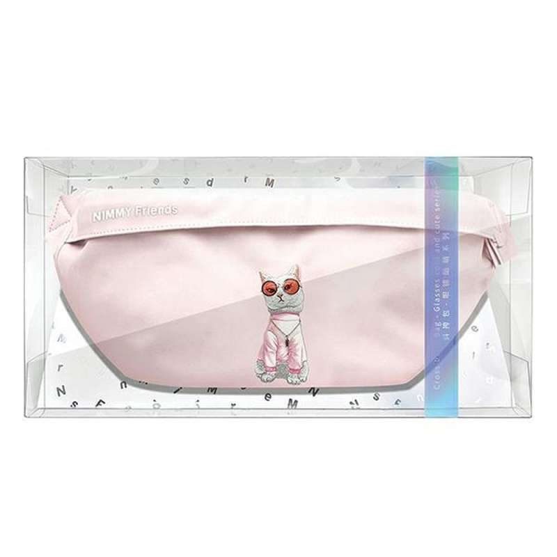 SPOTT-GR Nimmy Crossbody Cool Cat Glasses - Τσαντάκι Μέσης σε Ροζ Xρώμα