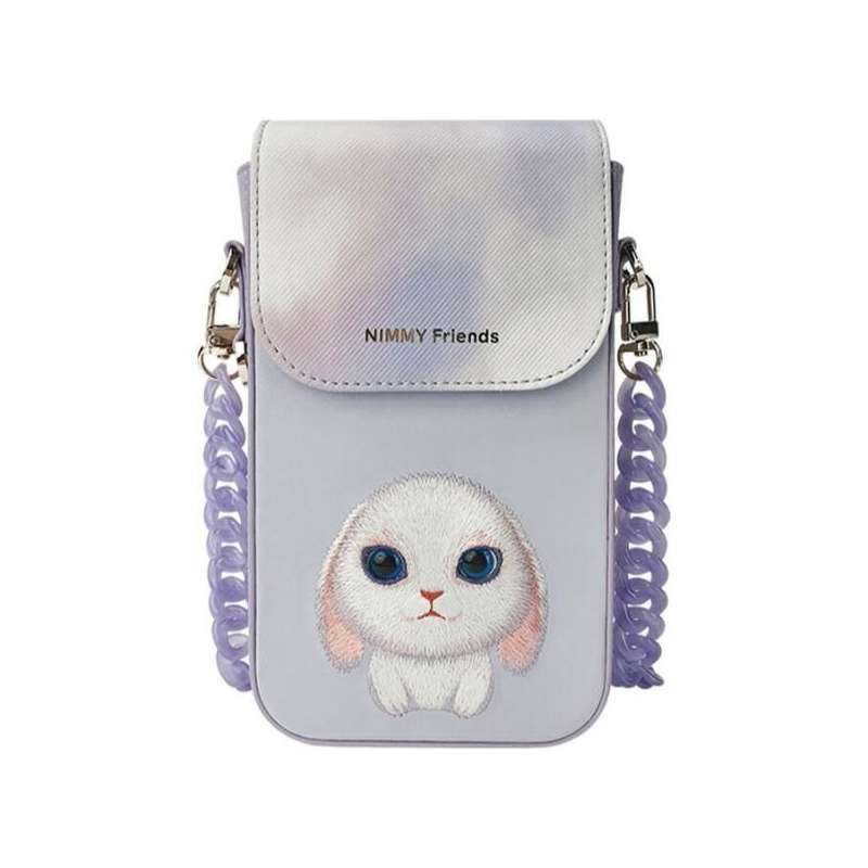 SPOTT-GR Nimmy Bag Big Eyed Pet 2.0 (Rabbit) - Τσαντάκι Κινητού σε Μωβ Xρώμα