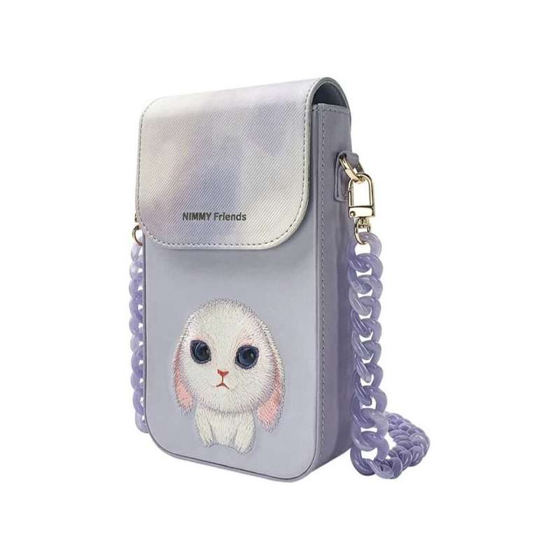 SPOTT-GR Nimmy Bag Big Eyed Pet 2.0 (Rabbit) - Τσαντάκι Κινητού σε Μωβ Xρώμα