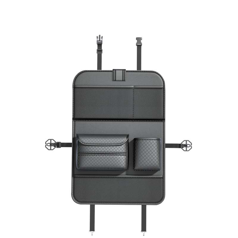 SPOTT-GR Foldable Car Organizer D03-B - Οργανωτής Αντικειμένων για Πίσω Καμπίνα Αυτοκινήτου με Θήκες σε Μαύρο Χρώμα