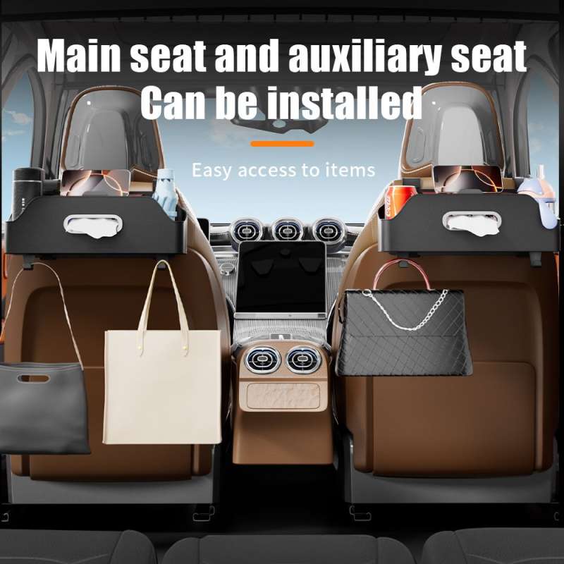 SPOTT-GR Car Organizer Oxford - Οργανωτής Προσκέφαλου για Πίσω Καμπίνα Αυτοκινήτου σε Μαύρο Χρώμα