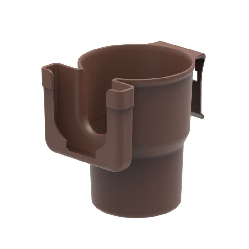 SPOTT-GR Cup n Mobile Holder - Ποτηροθήκη Αυτοκινήτου με Υποδοχή Κινητού 2 σε 1 σε Καφέ Χρώμα