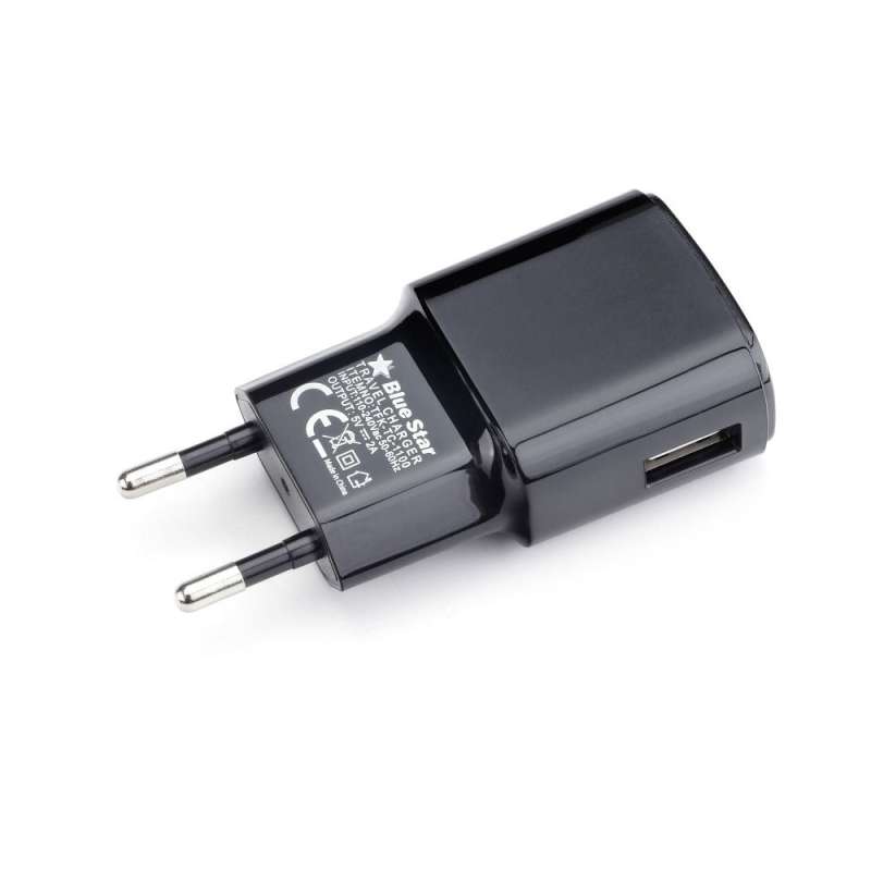 SPOTT-GR Blue Star TFK-TC-1100B - Φορτιστής USB-A με Καλώδιο USB-A σε Micro USB 2A 10W - Μαύρος