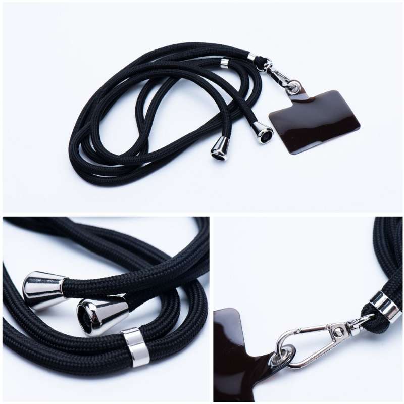 SPOTT-GR Swing Pendant - Λουράκι για Θήκες Κινητών με Ρυθμιζόμενο Μάκρος (Μήκος 165cm) σε Μαύρο Χρώμα