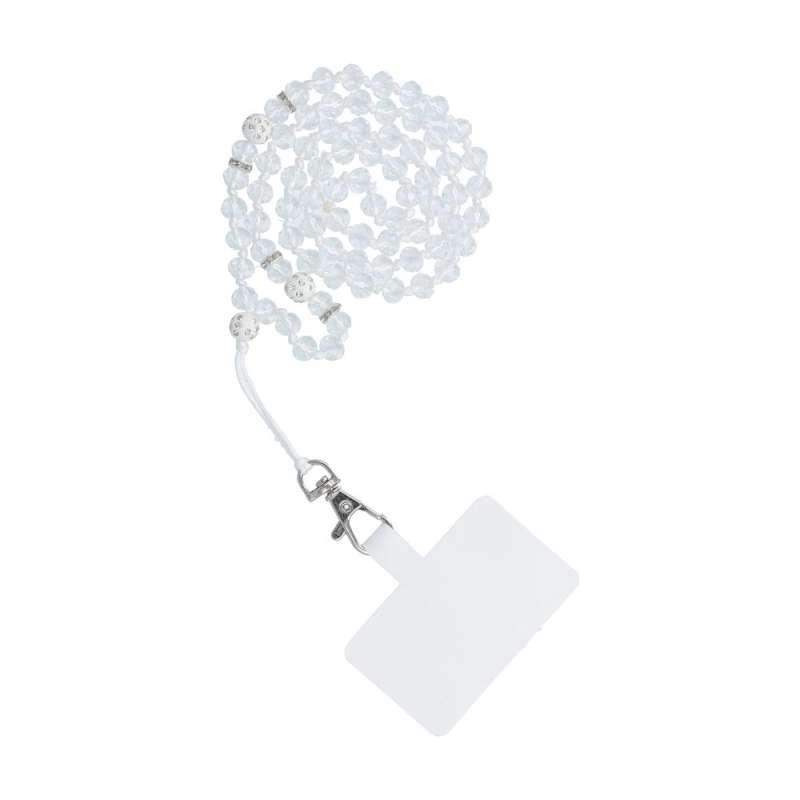 SPOTT-GR Crystal Diamond Pendant - Λουράκι για Θήκες Κινητών (Μήκος 74cm) σε Άσπρο Xρώμα