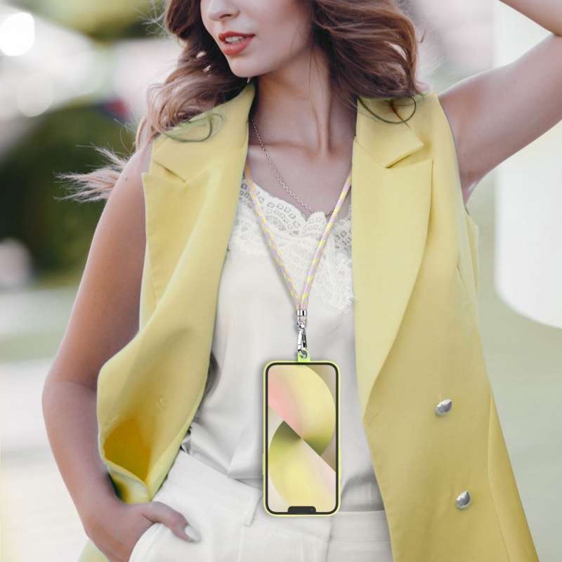 SPOTT-GR Swing Pendant - Λουράκι για Θήκες Κινητών με Ρυθμιζόμενο Μάκρος (Μήκος 165cm) σε Κίτρινο Xρώμα