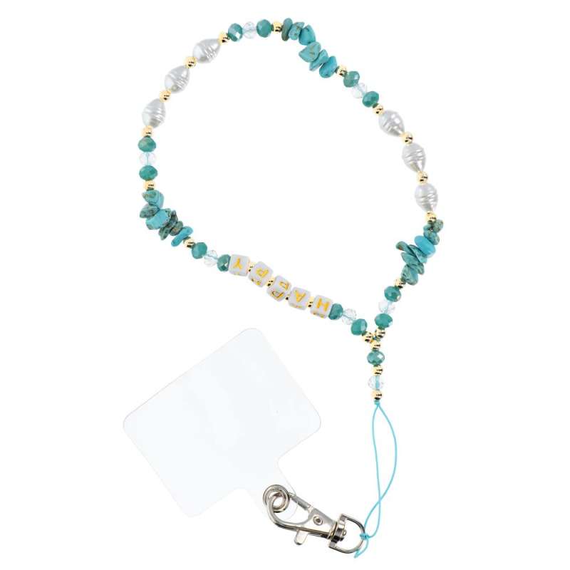 SPOTT-GR Happy Pendant - Λουράκι για Θήκες Κινητών (Μήκος 44cm) σε Μπλε Xρώμα