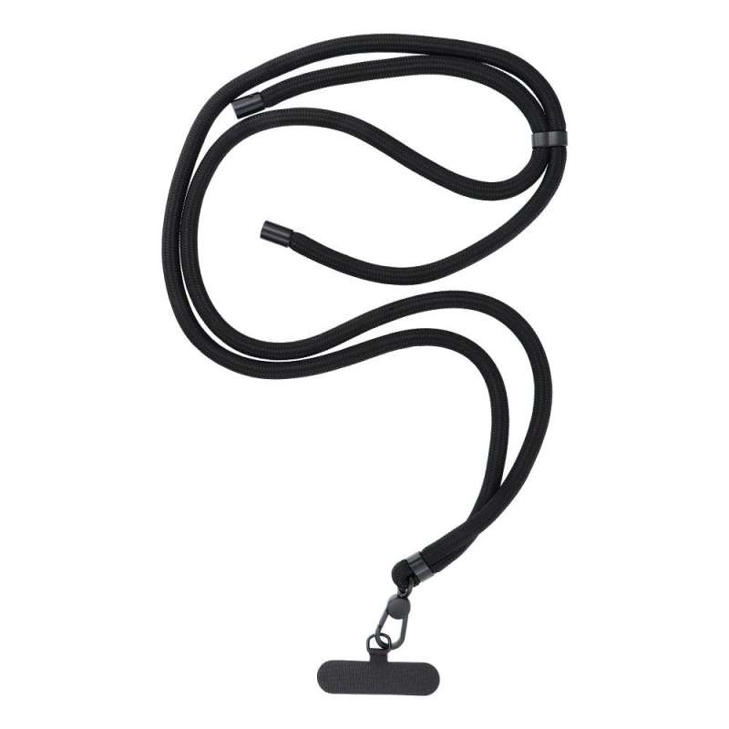 SPOTT-GR Swing Pendant (8mm) - Λουράκι για Θήκες Κινητών με Ρυθμιζόμενο Μάκρος (Μήκος 165cm) σε Μαύρο Χρώμα