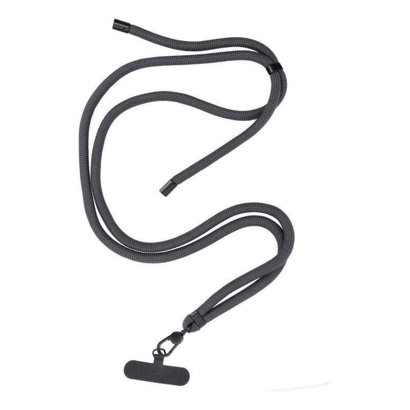 SPOTT-GR Swing Pendant (8mm) - Λουράκι για Θήκες Κινητών με Ρυθμιζόμενο Μάκρος (Μήκος 165cm) σε Γκρι Xρώμα