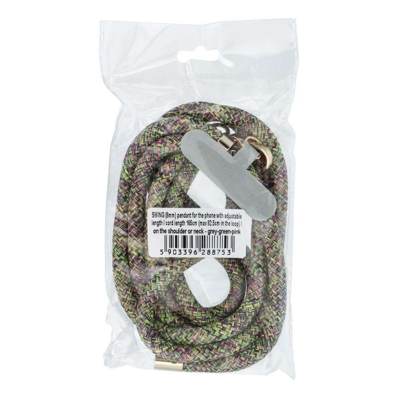SPOTT-GR Swing Pendant (8mm) - Λουράκι για Θήκες Κινητών με Ρυθμιζόμενο Μάκρος (Μήκος 165cm) σε Πράσινο Xρώμα